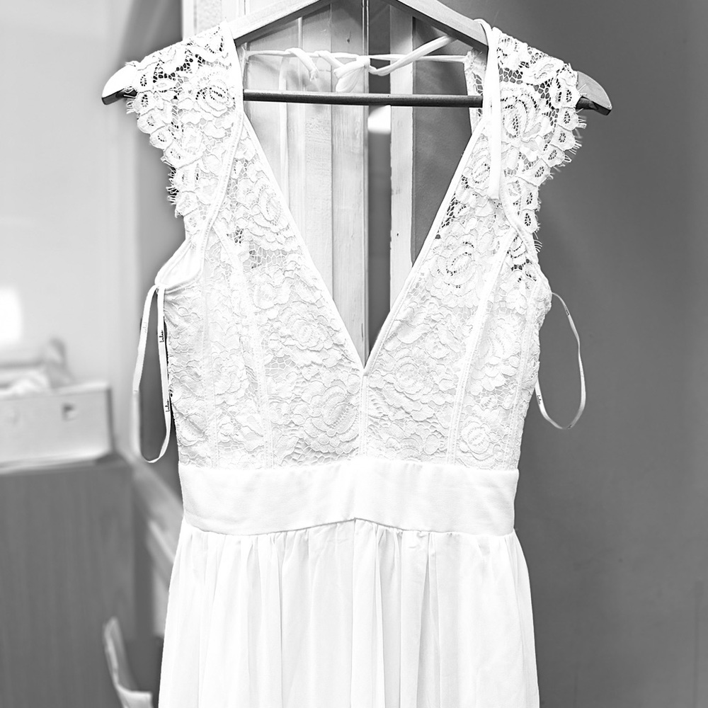 Lulu's White Halter Sundress for Brides